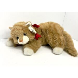 TY Al E. Kat 1995 Orange Tabby Cat Floppy Plush Stuffed Animal Toy 16" With Tag
